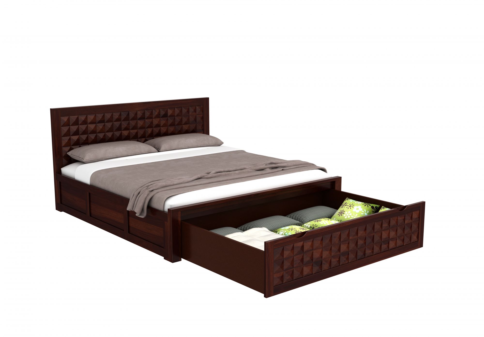 Diamond Bed HQ with Drawer and Box Storage - Image 3