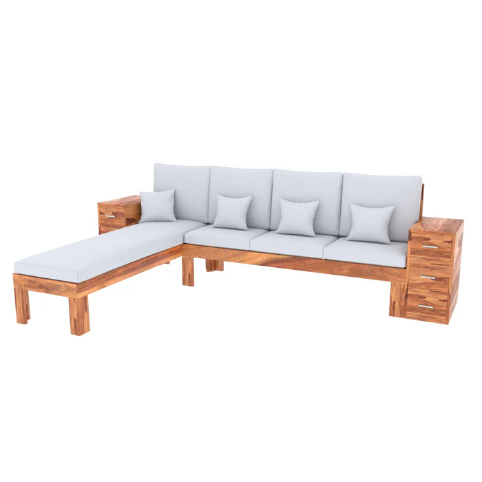 Slate Light Gray Classic Six Seater Sofa - Image 3