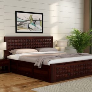 Diamond Bed HQ with Drawer and Box Storage